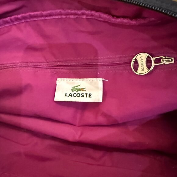 Lacoste Designer Bowling Bag – Small Black + Tan Accents - Picture 8 of 13